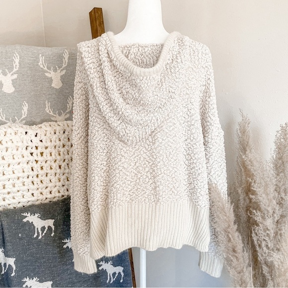 Young fabulous & Broke | popcorn knit hoodie, size M/L - Picture 4 of 9